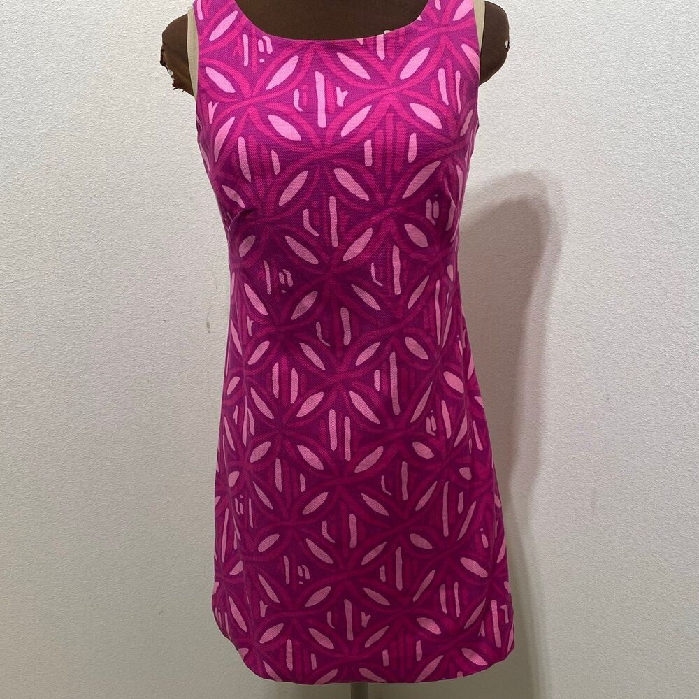 Lilly Pulitzer Woman's Pink Stephanie Shift Dress Zip Lined Size 0